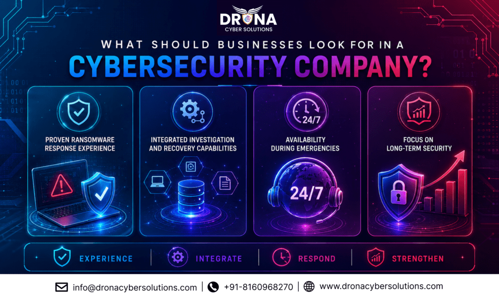 WHAT SHOULD BUSINESSES LOOK FOR IN A CYBERSECURITY COMPANY