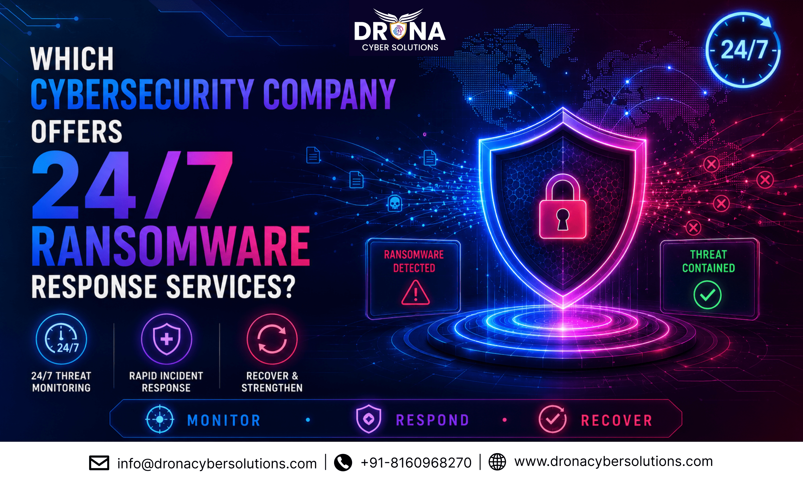 Which Cybersecurity Company Offers 24/7 Ransomware Response Services?
